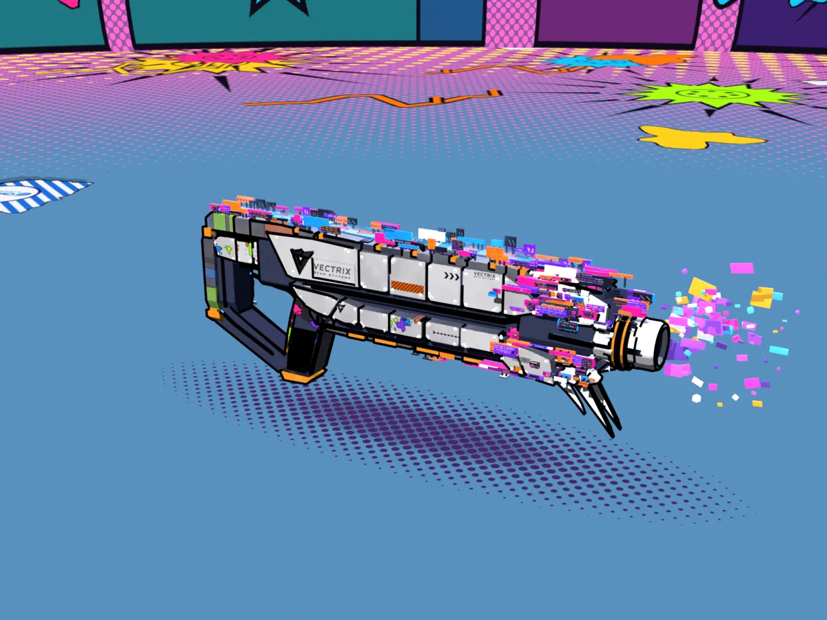 Synergy Beam, a cel-shaded 3D weapon model for LIVEWIRE